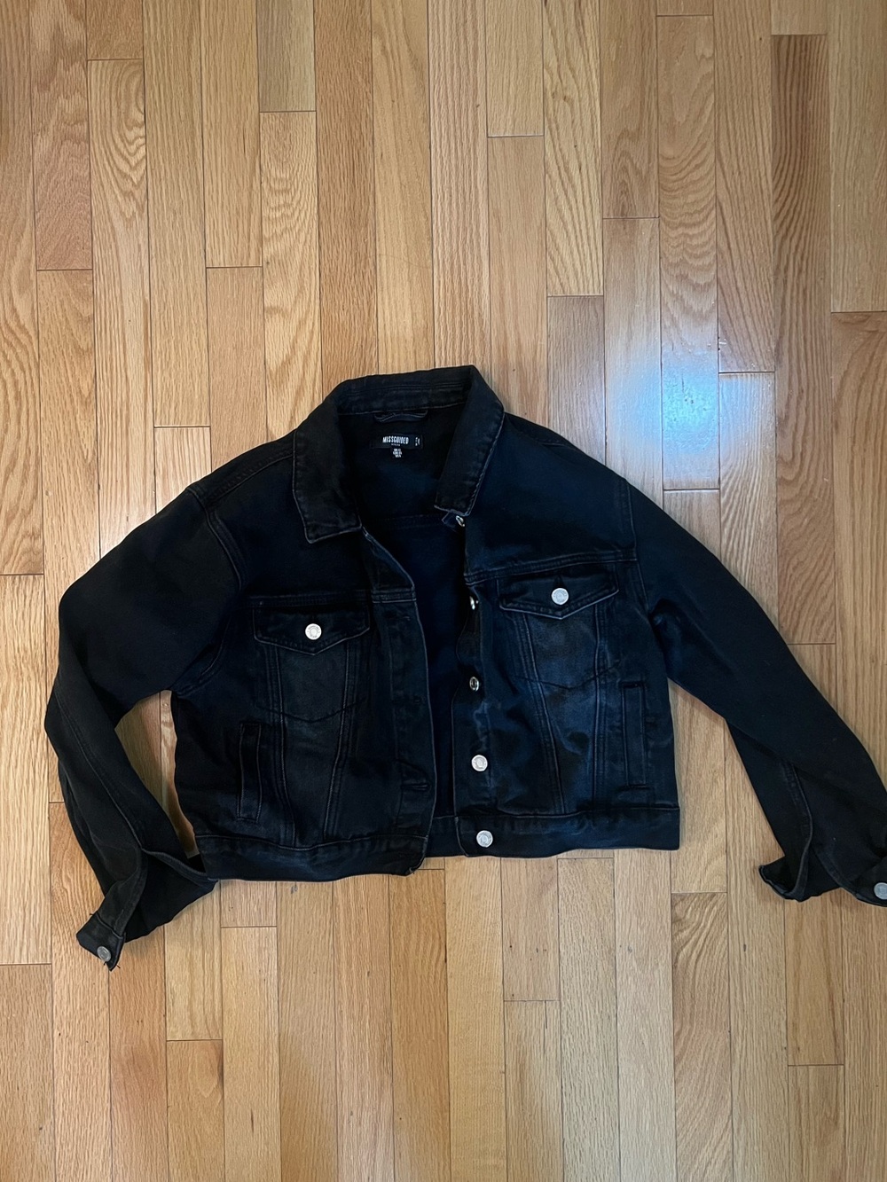 Missguided Black Denim Trucker Jacket